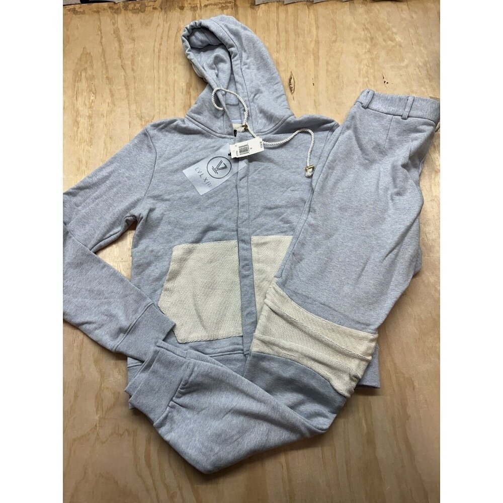 LVL XIII Level 13 Track Suit Jogger Game Day‎ Fit Men’s M Blue White Fleece NWTs